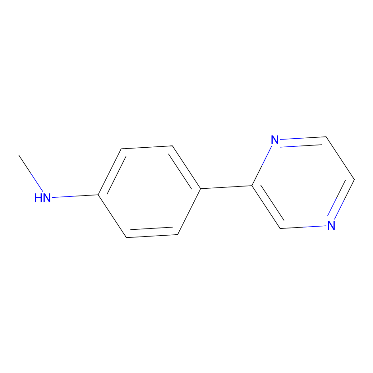 N-methyl-4-(pyrazin-2-yl)aniline molecular structure, CAS 2137944-19-3