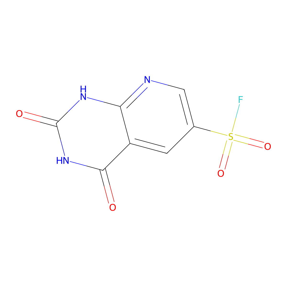 2,4-dioxo-1H,2H,3H,4H-pyrido[2,3-d]pyrimidine-6-sulfonyl fluoride molecular structure, CAS 2137944-26-2