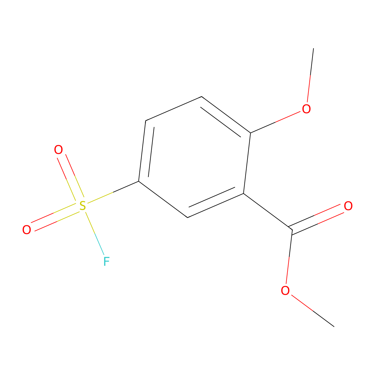 Methyl 5-(fluorosulfonyl)-2-methoxybenzoate molecular structure, CAS 2137944-32-0