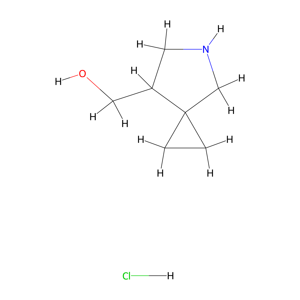 {5-Azaspiro[2.4]heptan-7-yl}methanol hydrochloride molecular structure, CAS 2137944-46-6