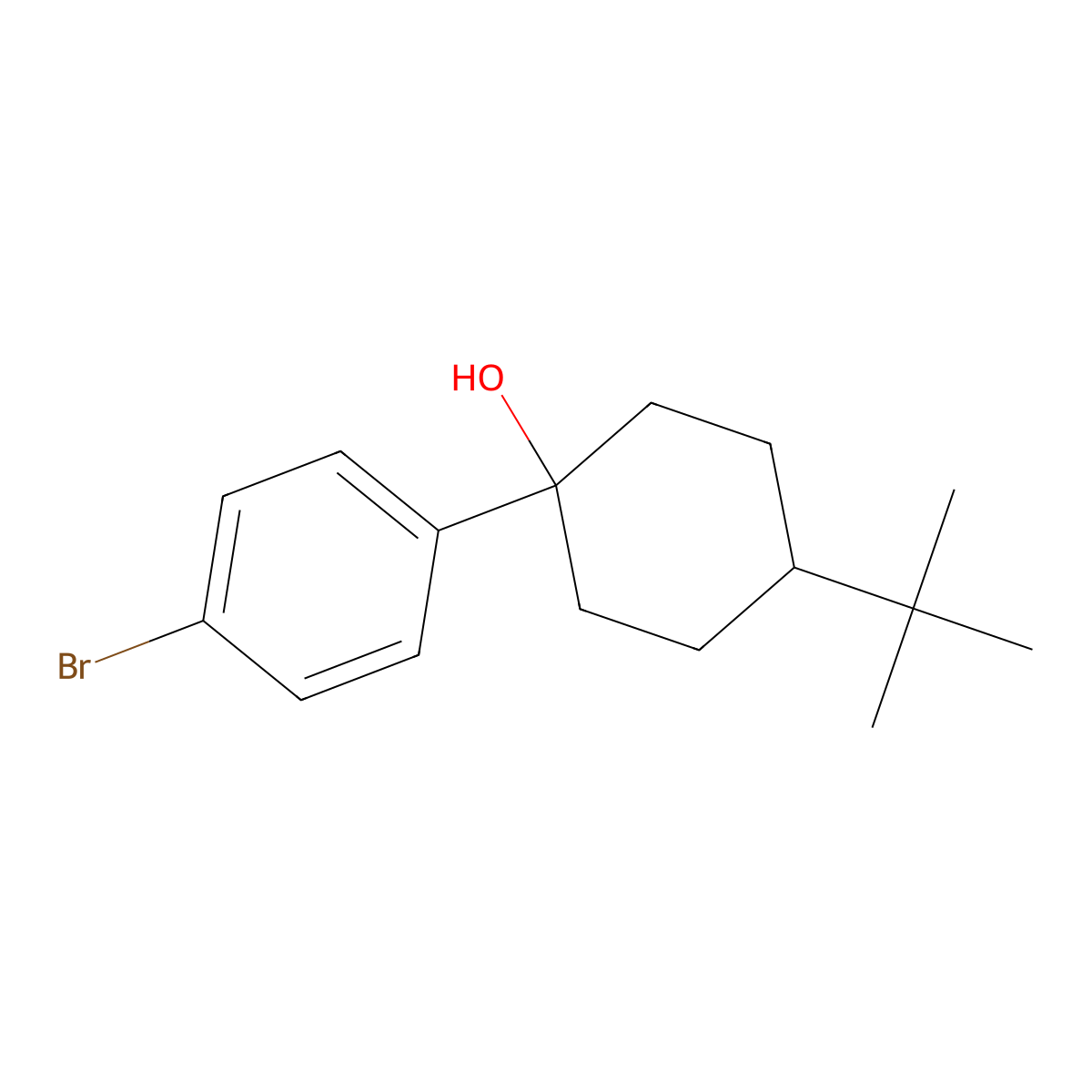 1-(4-Bromophenyl)-4-tert-butylcyclohexan-1-ol molecular structure, CAS 2137950-34-4