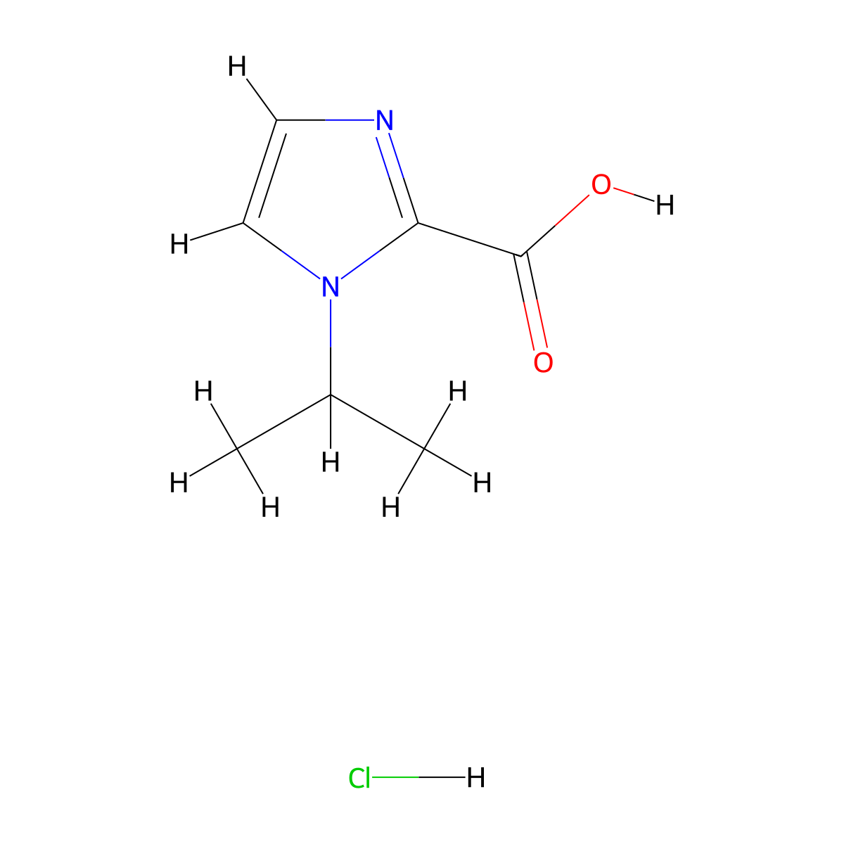1-(propan-2-yl)-1H-imidazole-2-carboxylic acid hydrochloride molecular structure, CAS 2137950-53-7