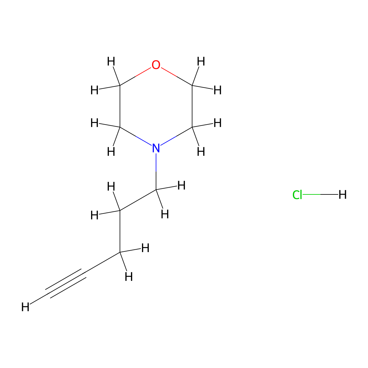 4-(Pent-4-yn-1-yl)morpholine hydrochloride molecular structure, CAS 2137951-17-6