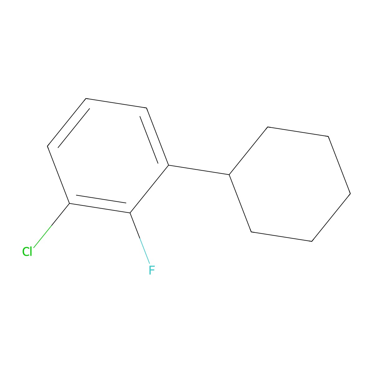 1-Chloro-3-cyclohexyl-2-fluorobenzene molecular structure, CAS 2137951-69-8