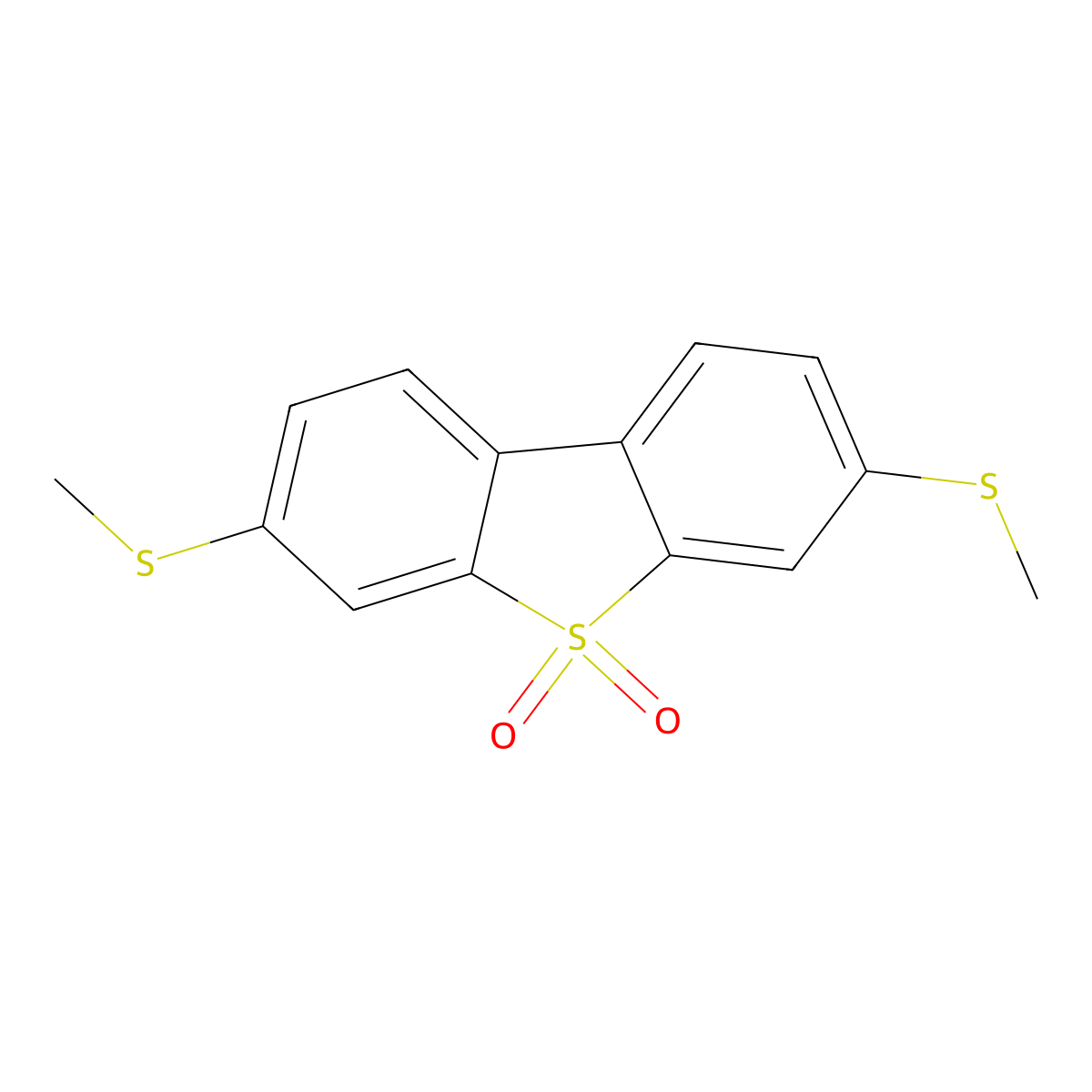 3,7-Bis(methylthio)dibenzo[b,d]thiophene 5,5-dioxide molecular structure, CAS 2137955-61-2