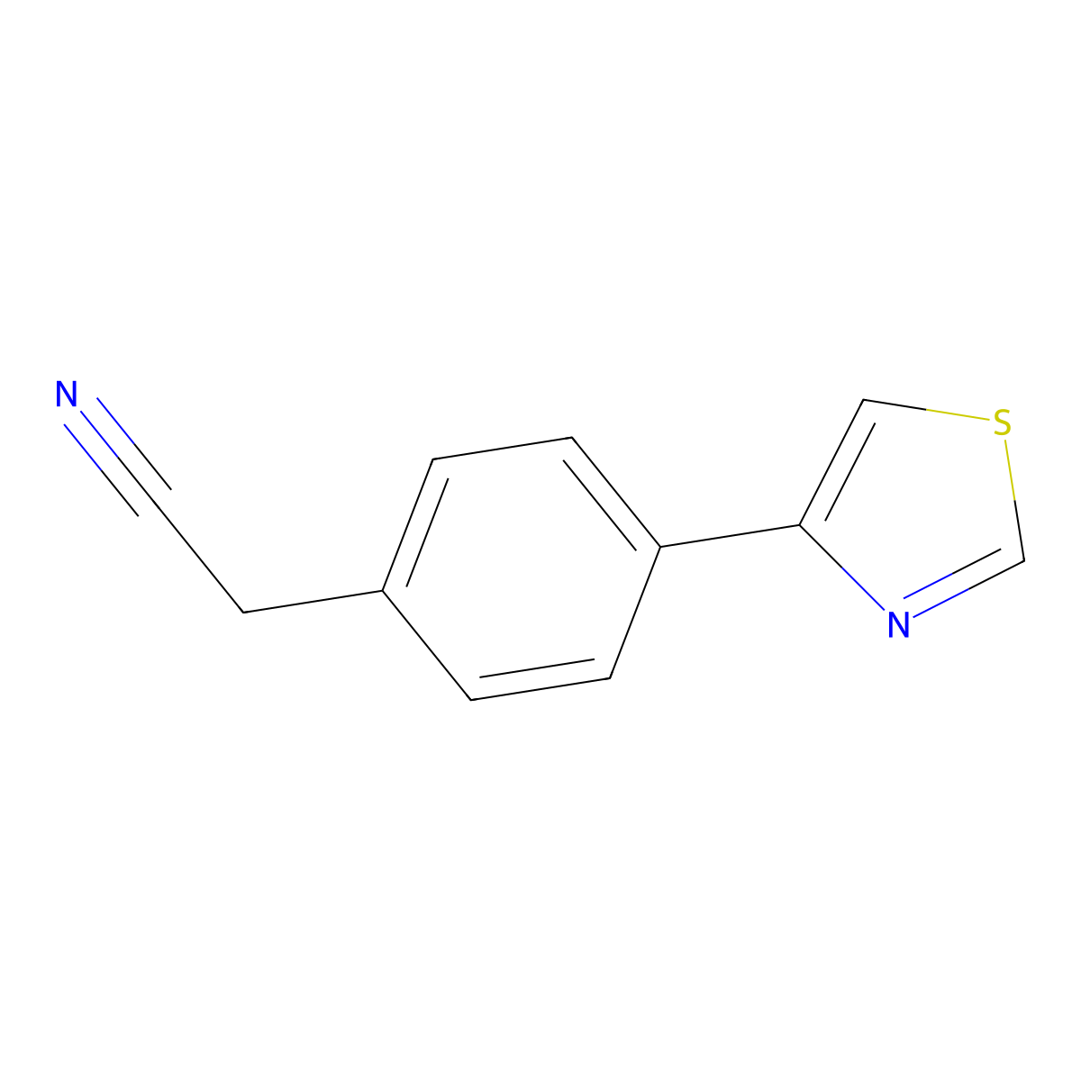 2-[4-(1,3-Thiazol-4-yl)phenyl]acetonitrile molecular structure, CAS 2137958-03-1