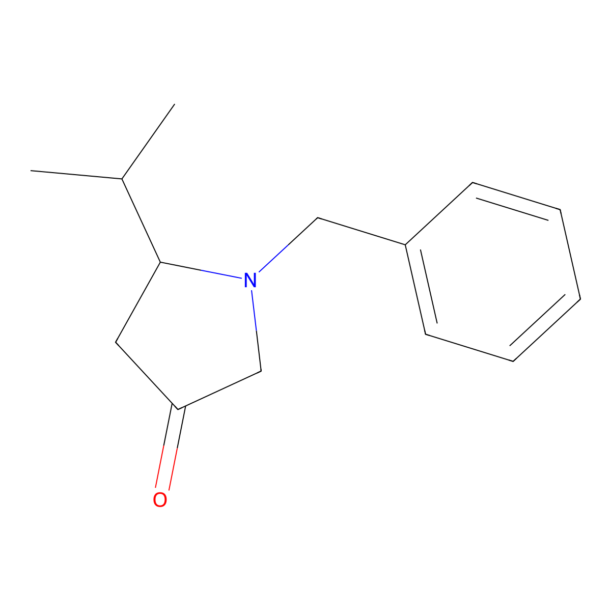 1-Benzyl-5-(propan-2-yl)pyrrolidin-3-one molecular structure, CAS 2137958-17-7