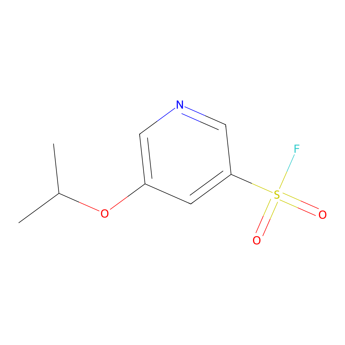 5-(Propan-2-yloxy)pyridine-3-sulfonyl fluoride molecular structure, CAS 2137959-93-2