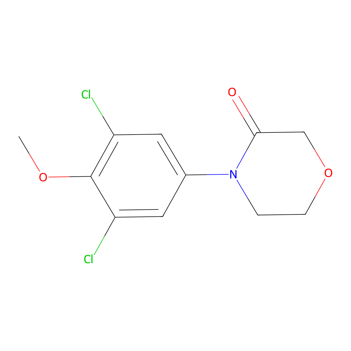 4-(3,5-Dichloro-4-methoxyphenyl)morpholin-3-one molecular structure, CAS 2137960-03-1