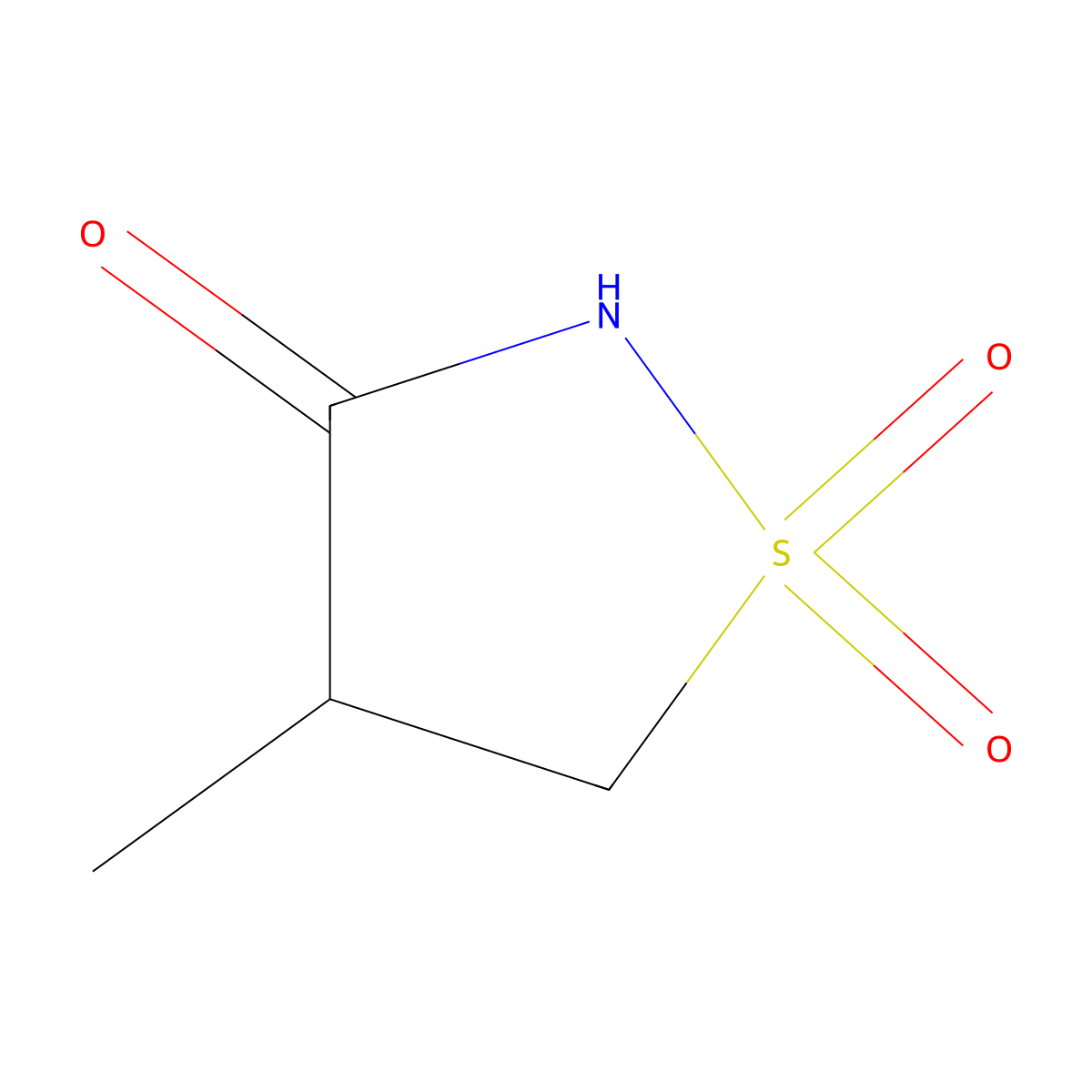 4-Methyl-1lambda6,2-thiazolidine-1,1,3-trione molecular structure, CAS 2137970-72-8