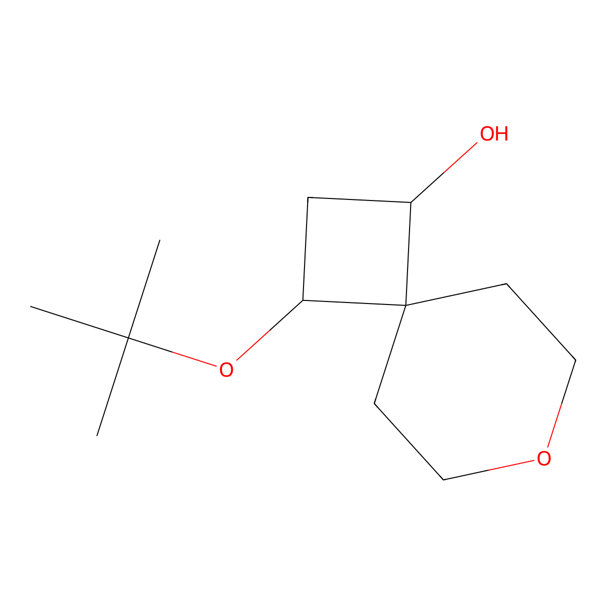 3-(Tert-butoxy)-7-oxaspiro[3.5]nonan-1-ol molecular structure, CAS 2137971-87-8