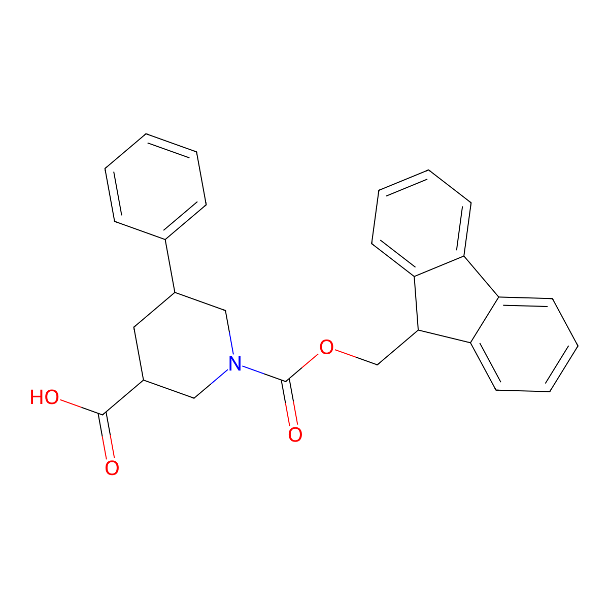 1-{[(9H-fluoren-9-yl)methoxy]carbonyl}-5-phenylpiperidine-3-carboxylic acid molecular structure, CAS 2137971-89-0