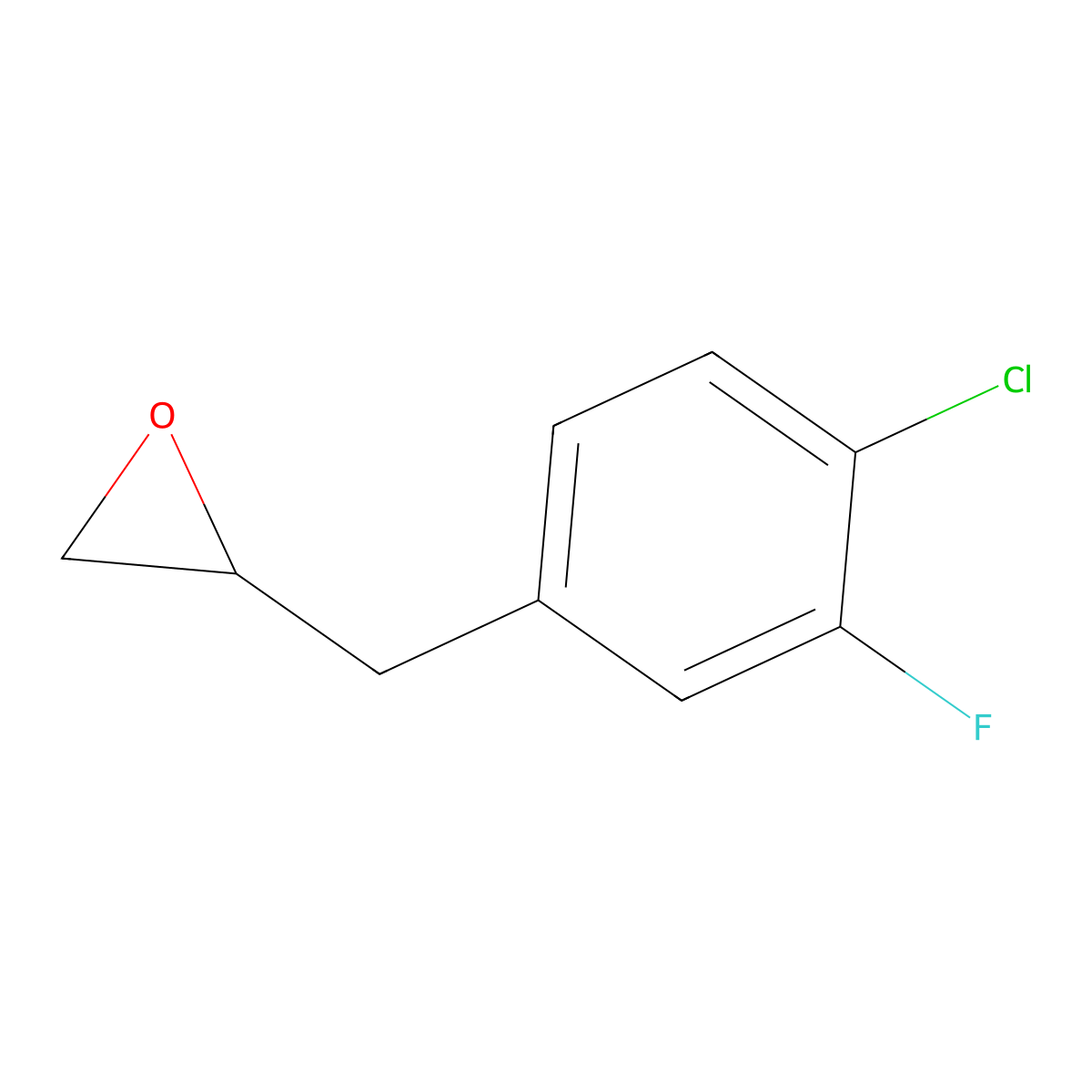2-[(4-Chloro-3-fluorophenyl)methyl]oxirane molecular structure, CAS 2137979-49-6