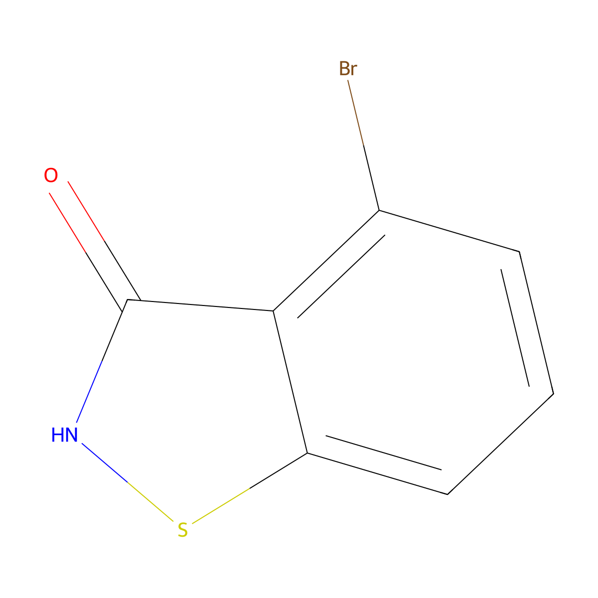 4-Bromo-2,3-dihydro-1,2-benzothiazol-3-one molecular structure, CAS 2137981-11-2