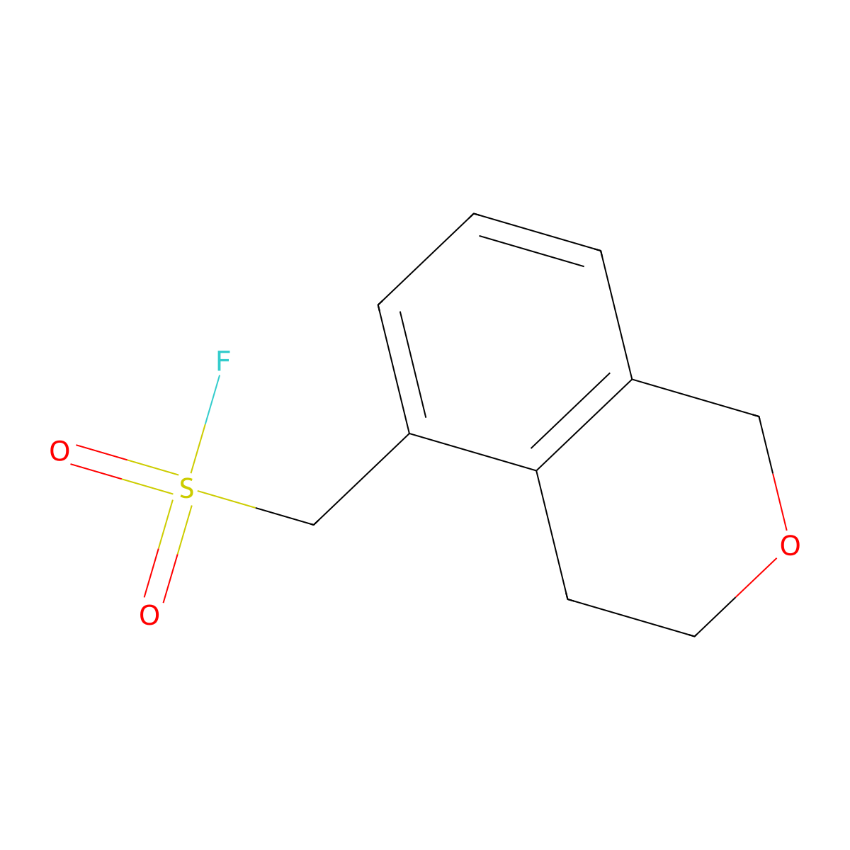 (3,4-dihydro-1H-2-benzopyran-5-yl)methanesulfonyl fluoride molecular structure, CAS 2137981-79-2
