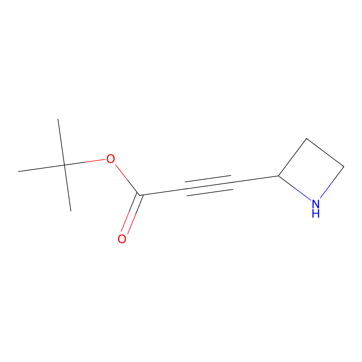 Tert-butyl 3-(azetidin-2-yl)prop-2-ynoate molecular structure, CAS 2137981-96-3