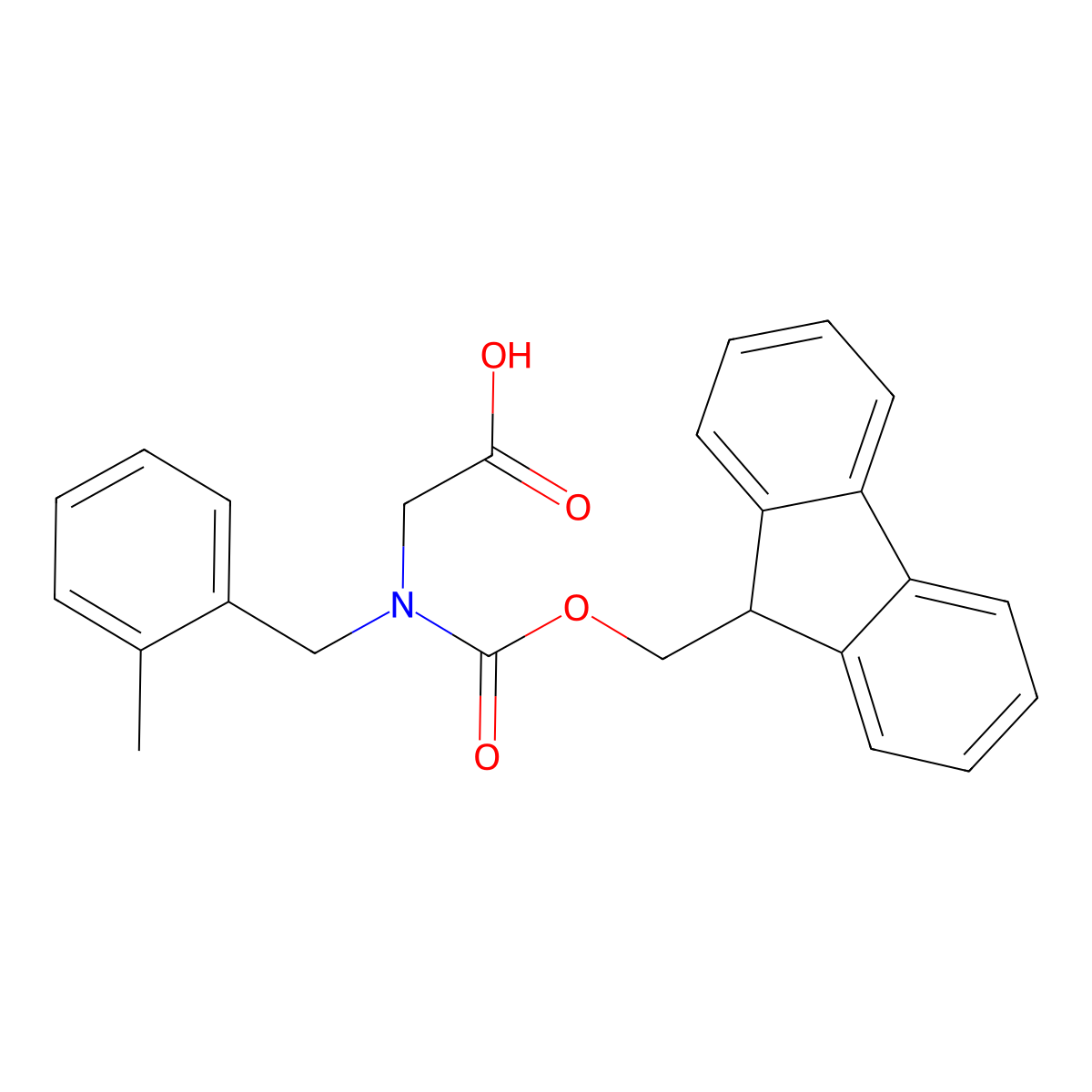 N-Fmoc-2-methylbenzyl-glycine molecular structure, CAS 2137983-02-7