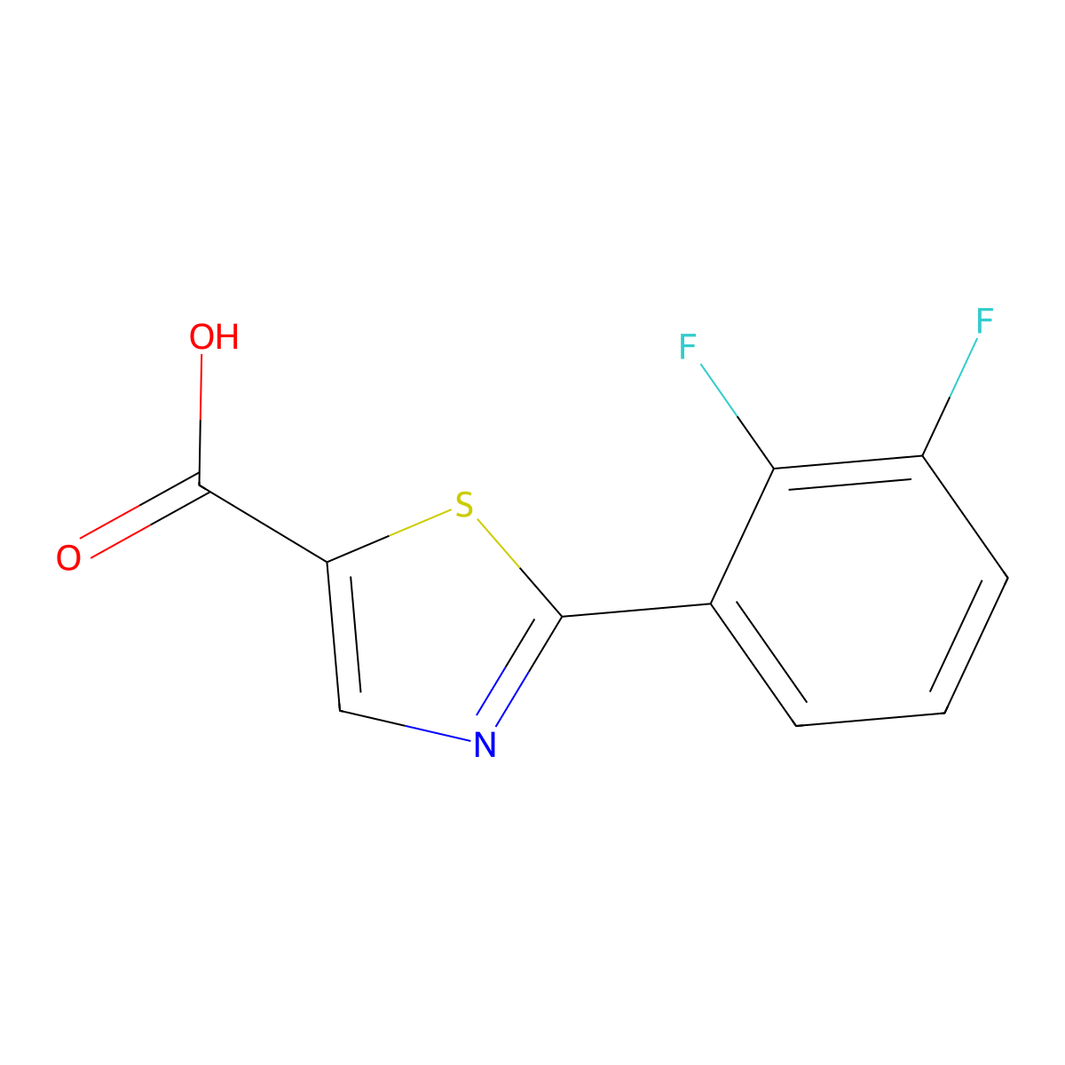 2-(2,3-Difluorophenyl)-1,3-thiazole-5-carboxylic acid molecular structure, CAS 2137986-58-2