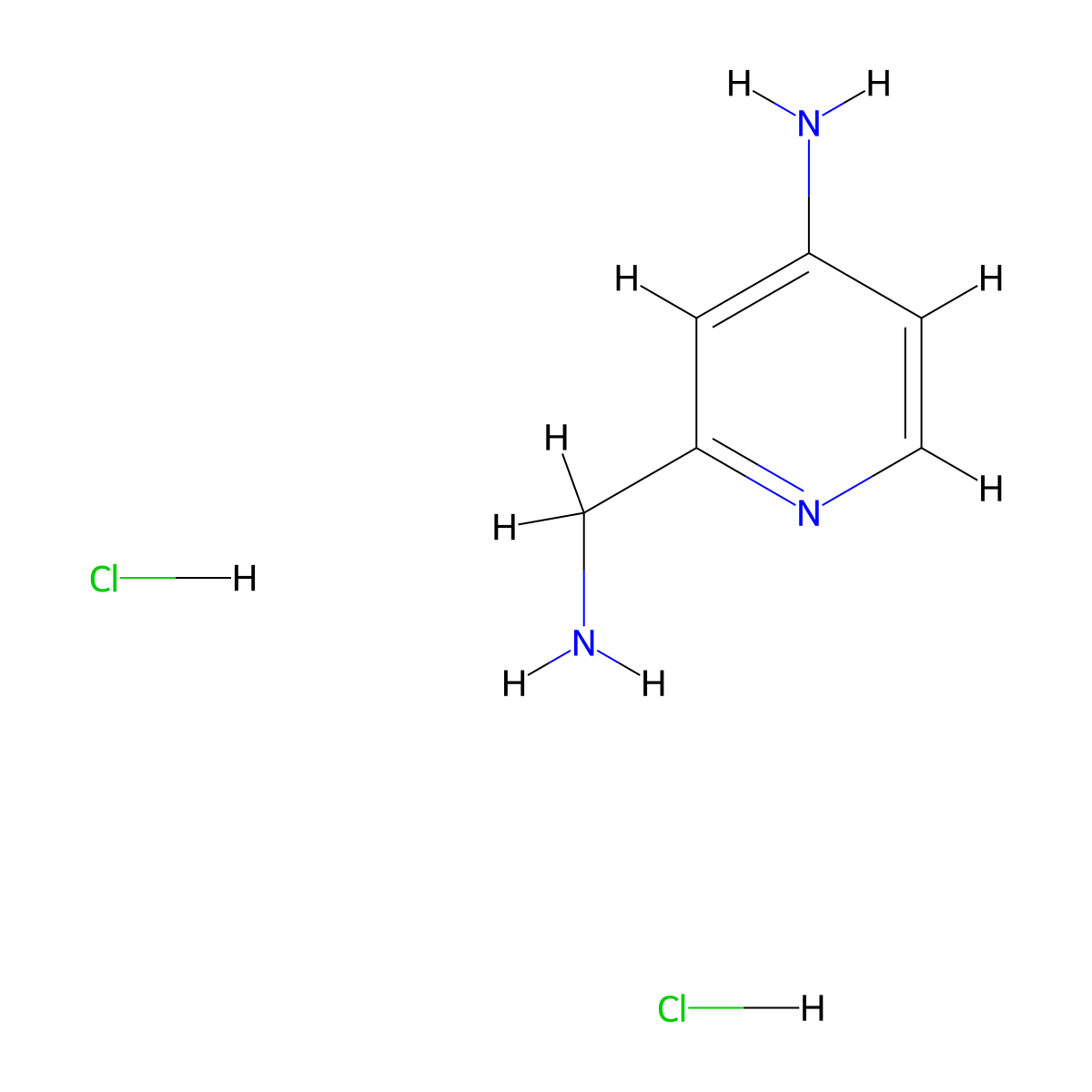 2-(Aminomethyl)pyridin-4-amine dihydrochloride molecular structure, CAS 2137987-01-8