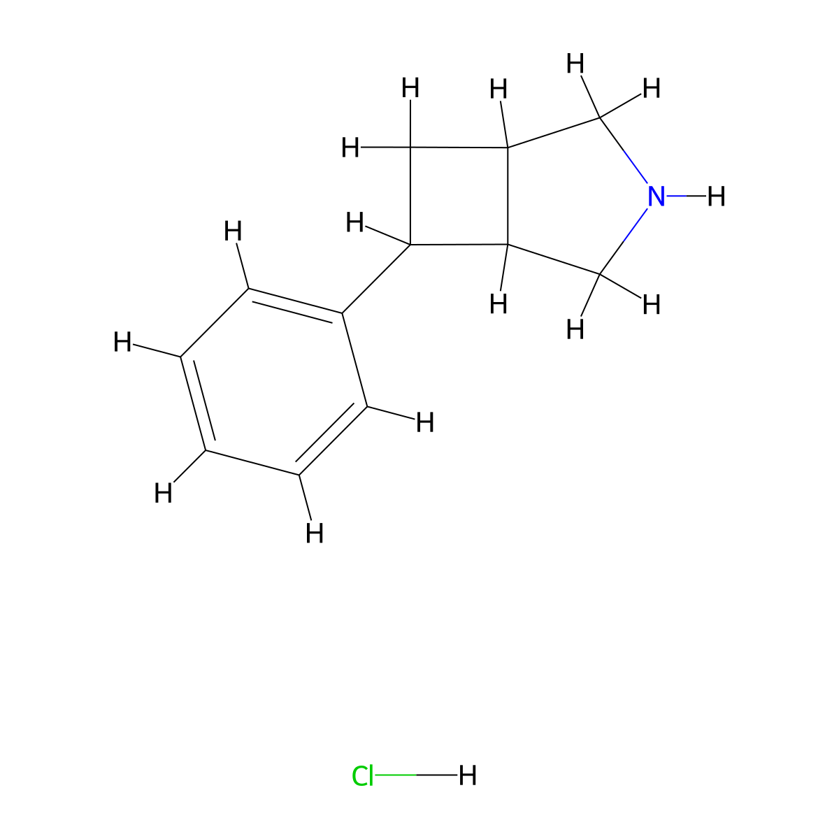 6-Phenyl-3-azabicyclo[3.2.0]heptane hydrochloride molecular structure, CAS 2137987-26-7