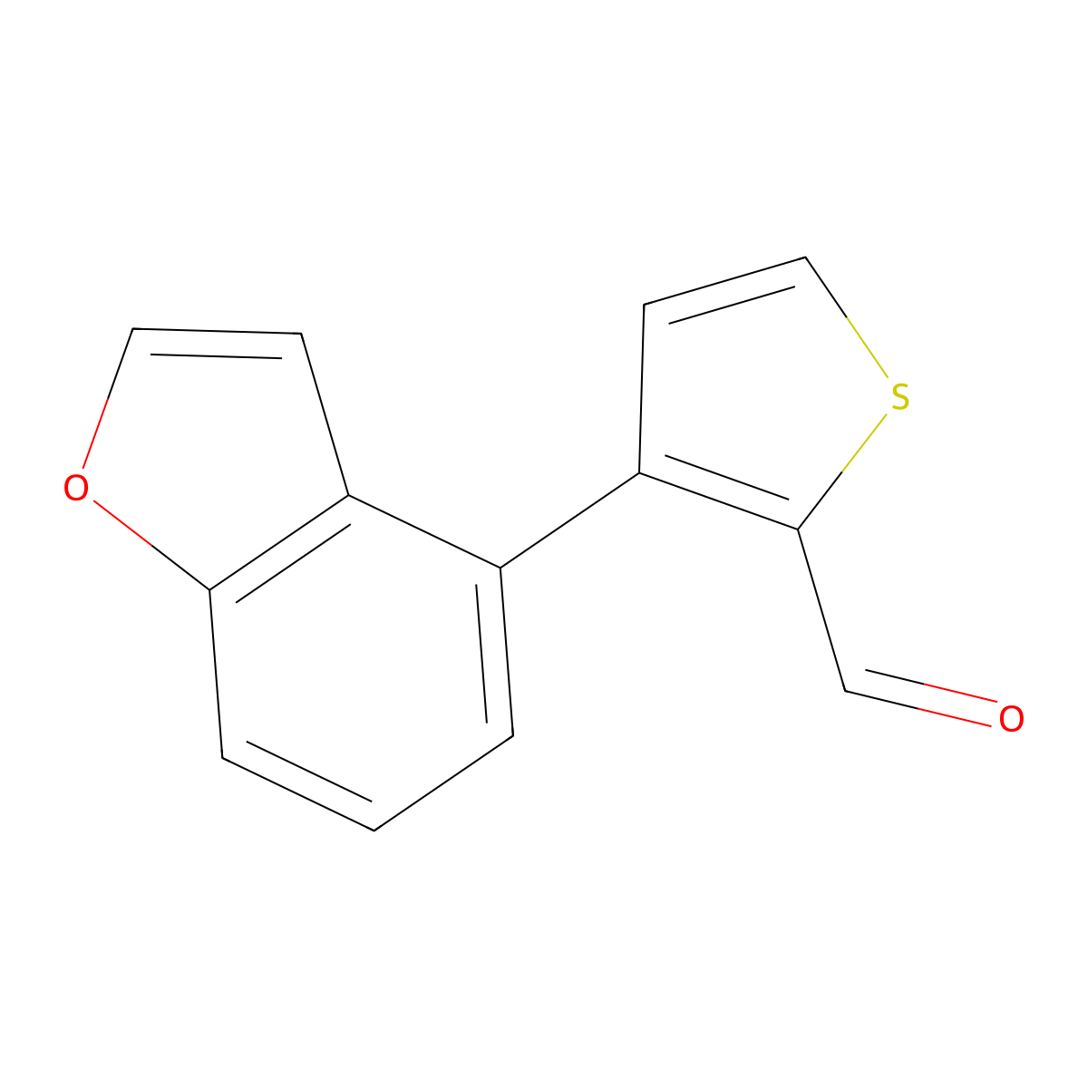 3-(1-Benzofuran-4-yl)thiophene-2-carbaldehyde molecular structure, CAS 2137990-82-8
