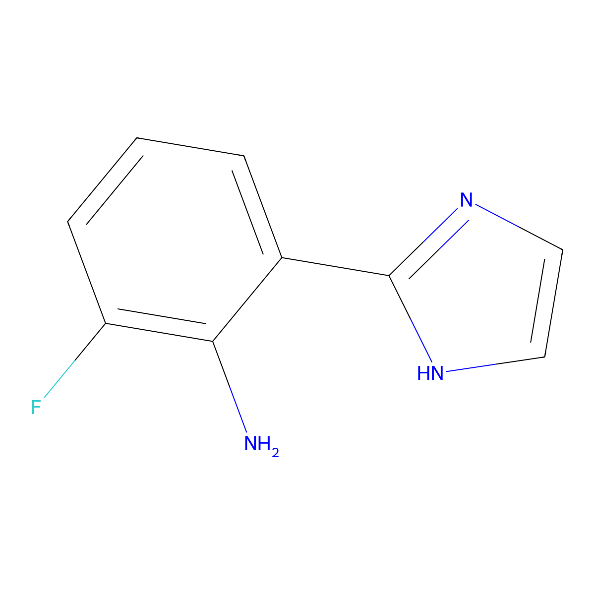 2-fluoro-6-(1H-imidazol-2-yl)aniline molecular structure, CAS 2137992-34-6