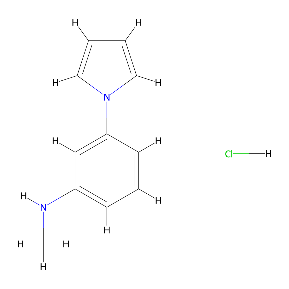 N-methyl-3-(1H-pyrrol-1-yl)aniline hydrochloride molecular structure, CAS 2137994-11-5