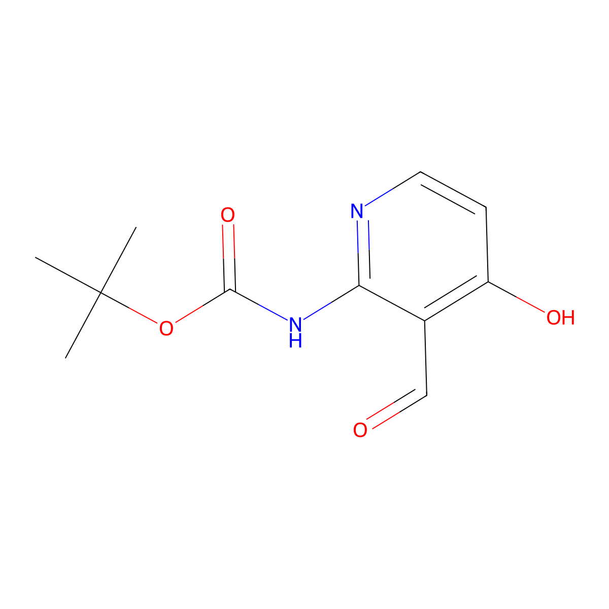 tert-butyl N-(3-formyl-4-hydroxypyridin-2-yl)carbamate molecular structure, CAS 2137994-46-6