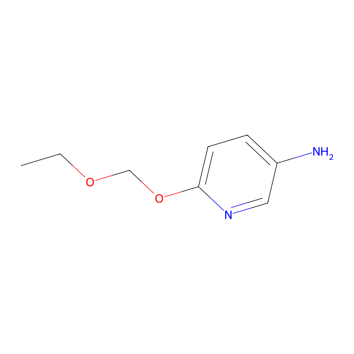 6-(Ethoxymethoxy)pyridin-3-amine molecular structure, CAS 2137995-73-2