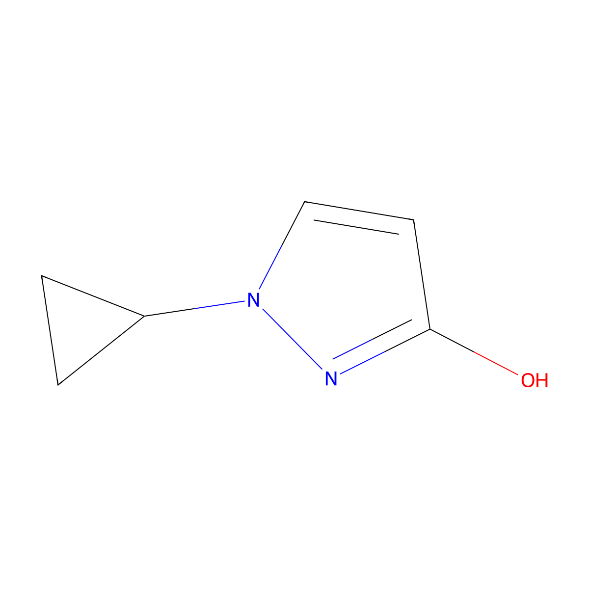 1-cyclopropyl-1H-pyrazol-3-ol molecular structure, CAS 2137998-09-3