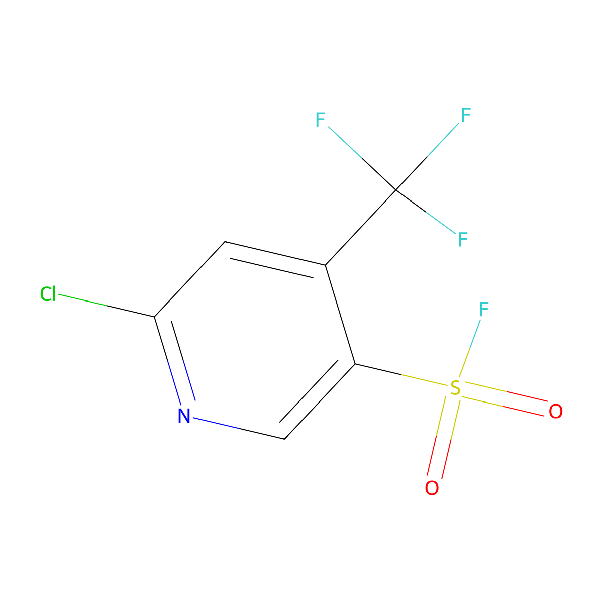 6-Chloro-4-(trifluoromethyl)pyridine-3-sulfonyl fluoride molecular structure, CAS 2137999-03-0