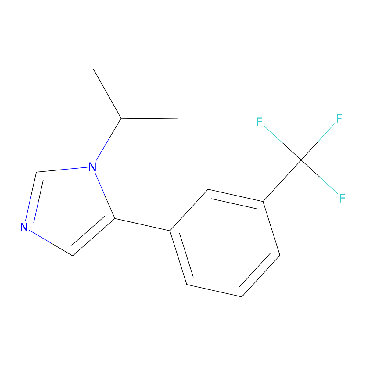 1-(propan-2-yl)-5-[3-(trifluoromethyl)phenyl]-1H-imidazole molecular structure, CAS 2137999-82-5