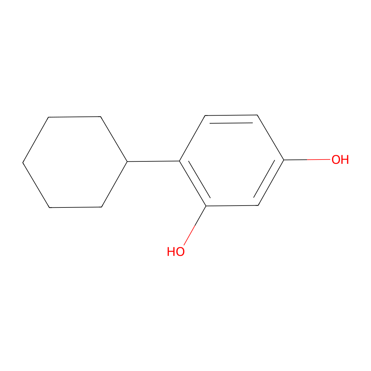 4-Cyclohexylresorcinol molecular structure, CAS 2138-20-7