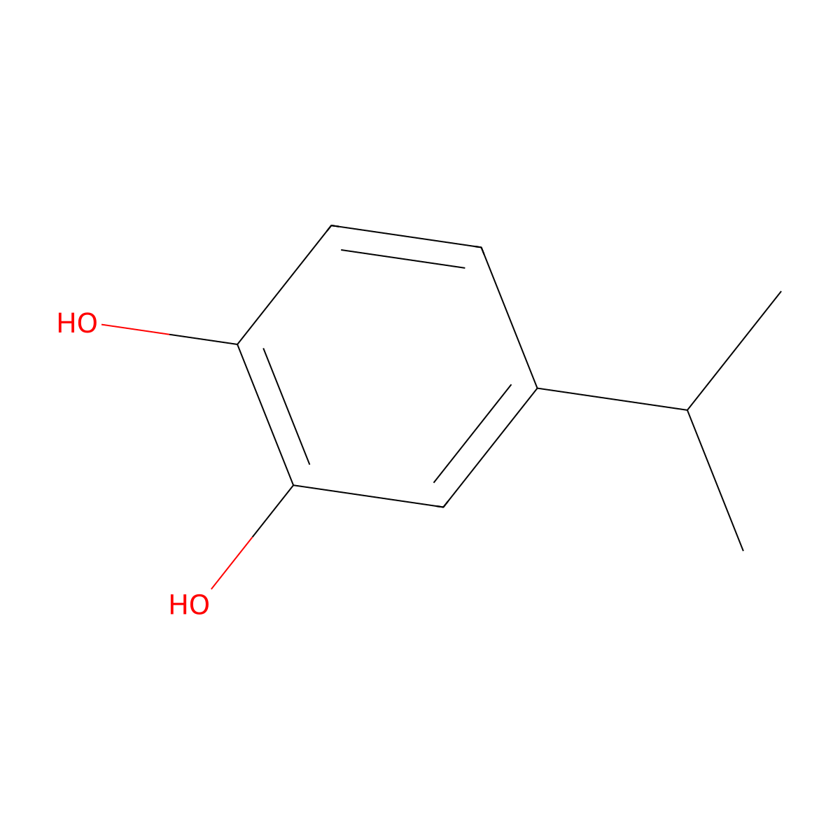 4-Isopropylcatechol molecular structure, CAS 2138-43-4