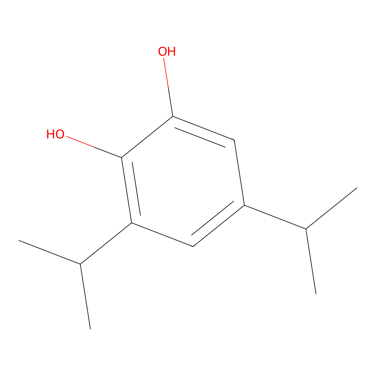 3,5-Diisopropylpyrocatechol molecular structure, CAS 2138-49-0