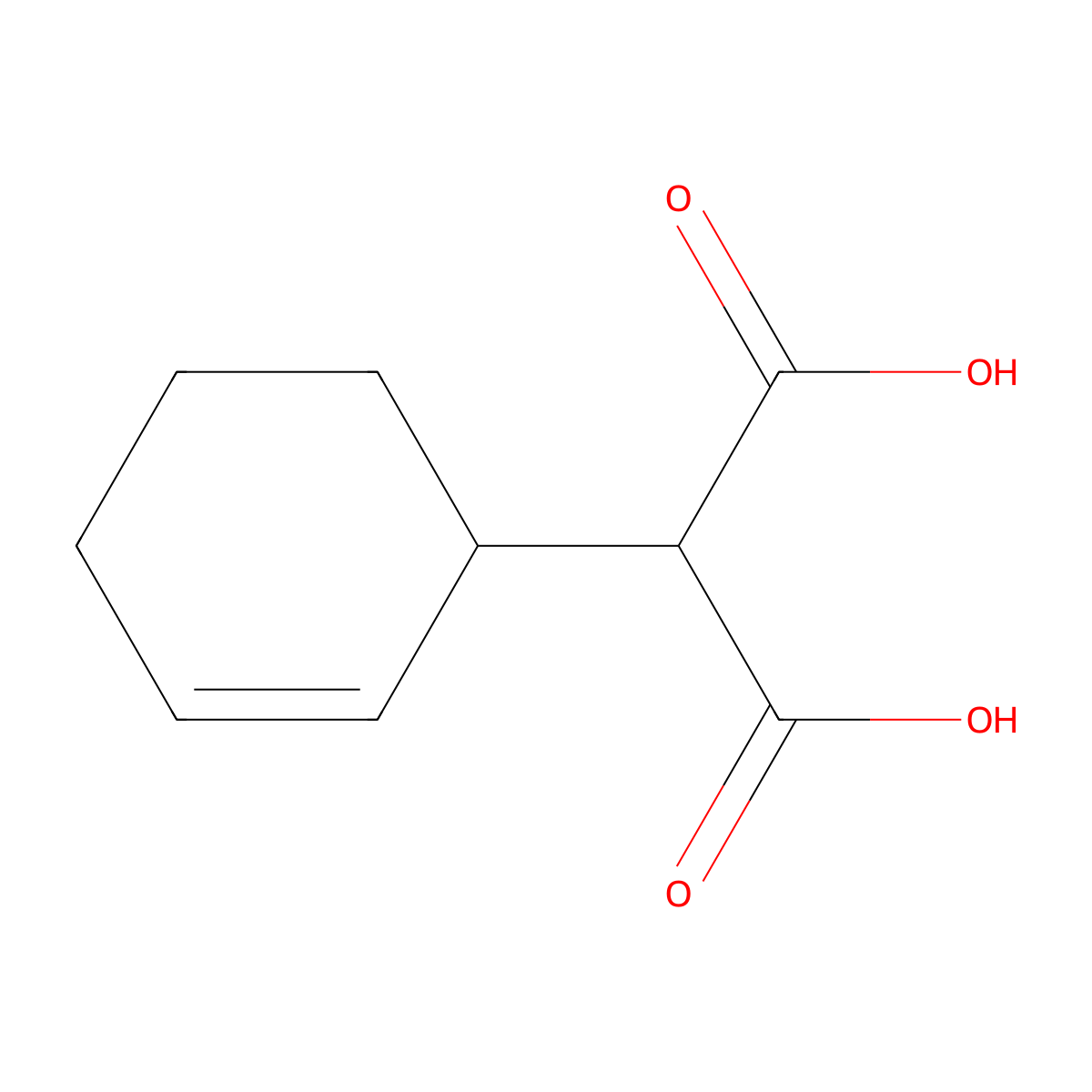 2-(Cyclohex-2-en-1-yl)propanedioic acid molecular structure, CAS 2138-99-0