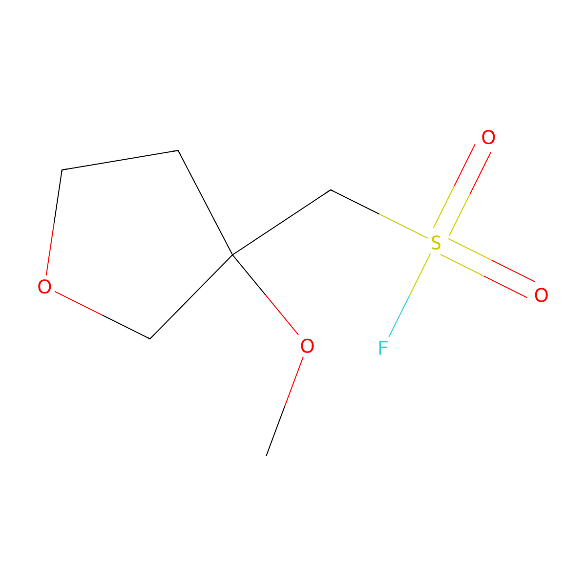 (3-Methoxyoxolan-3-yl)methanesulfonyl fluoride molecular structure, CAS 2138000-54-9