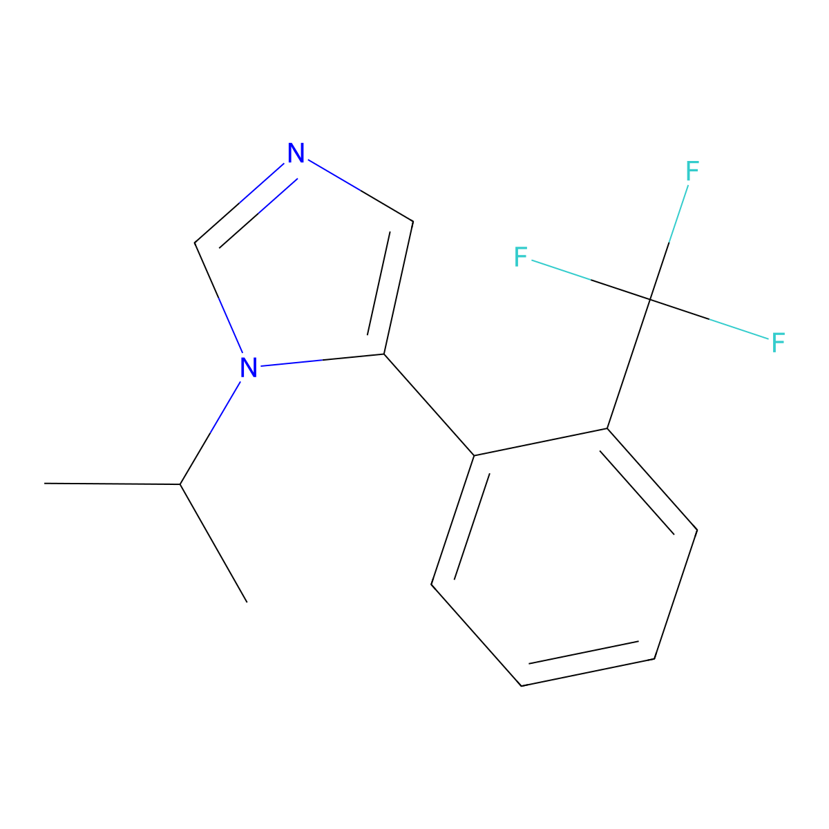 1-(propan-2-yl)-5-[2-(trifluoromethyl)phenyl]-1H-imidazole molecular structure, CAS 2138001-08-6