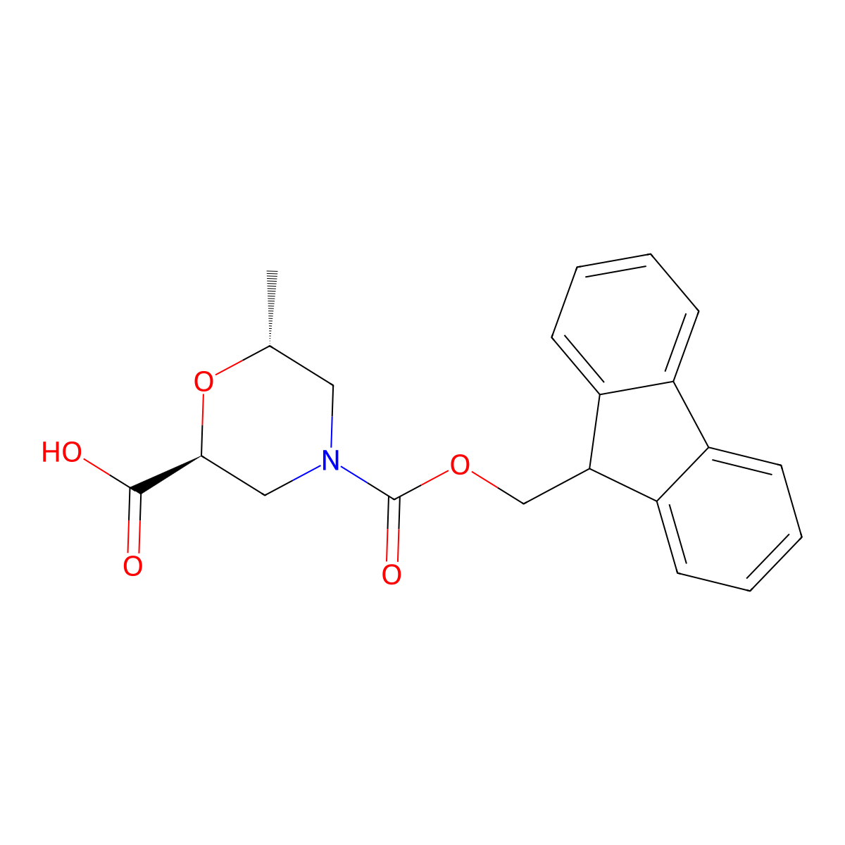 rac-(2R,6S)-4-{[(9H-fluoren-9-yl)methoxy]carbonyl}-6-methylmorpholine-2-carboxylic acid molecular structure, CAS 2138004-37-0