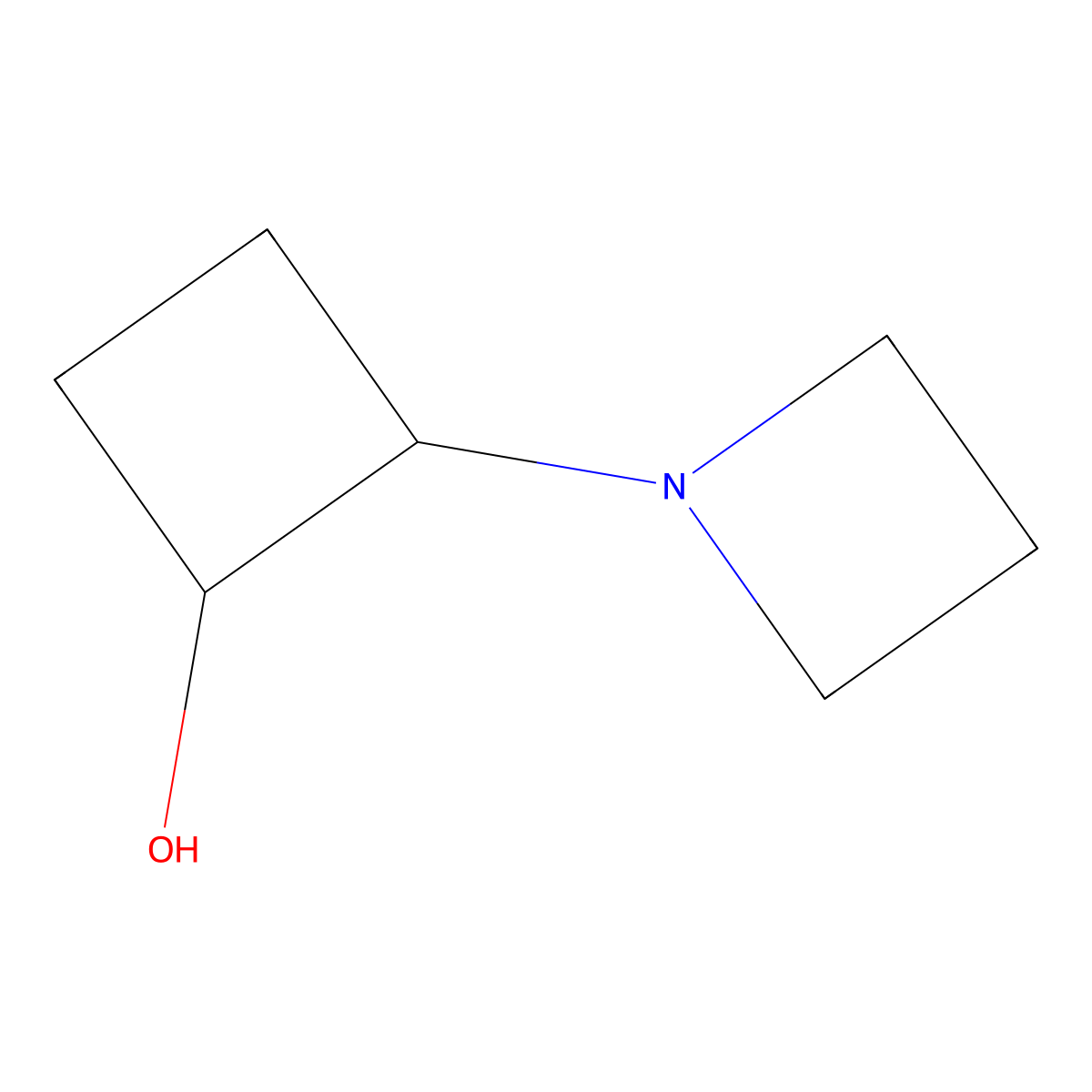 2-(Azetidin-1-yl)cyclobutan-1-ol molecular structure, CAS 2138004-56-3