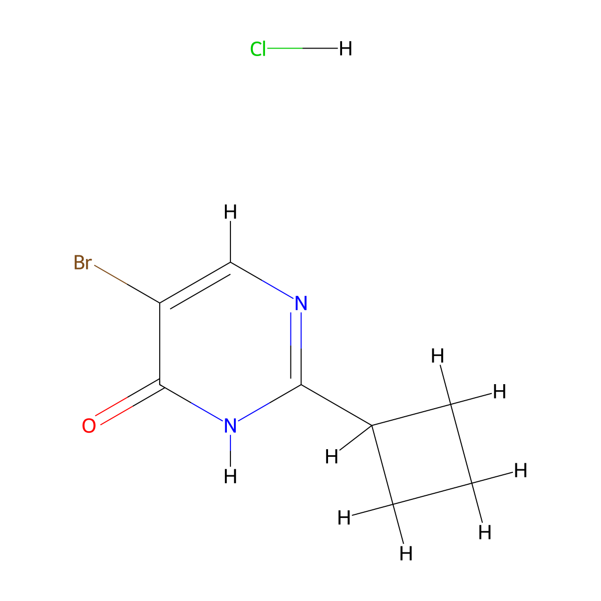 5-Bromo-2-cyclobutyl-3,4-dihydropyrimidin-4-one hydrochloride molecular structure, CAS 2138005-12-4