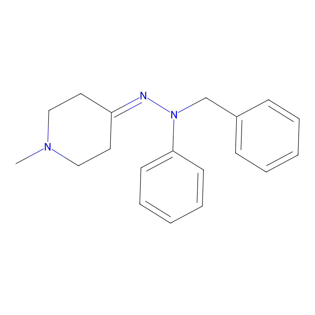 4-(2-Benzyl-2-phenylhydrazin-1-ylidene)-1-methylpiperidine molecular structure, CAS 2138005-62-4