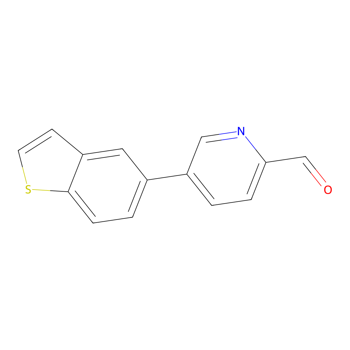 5-(1-Benzothiophen-5-yl)pyridine-2-carbaldehyde molecular structure, CAS 2138006-73-0