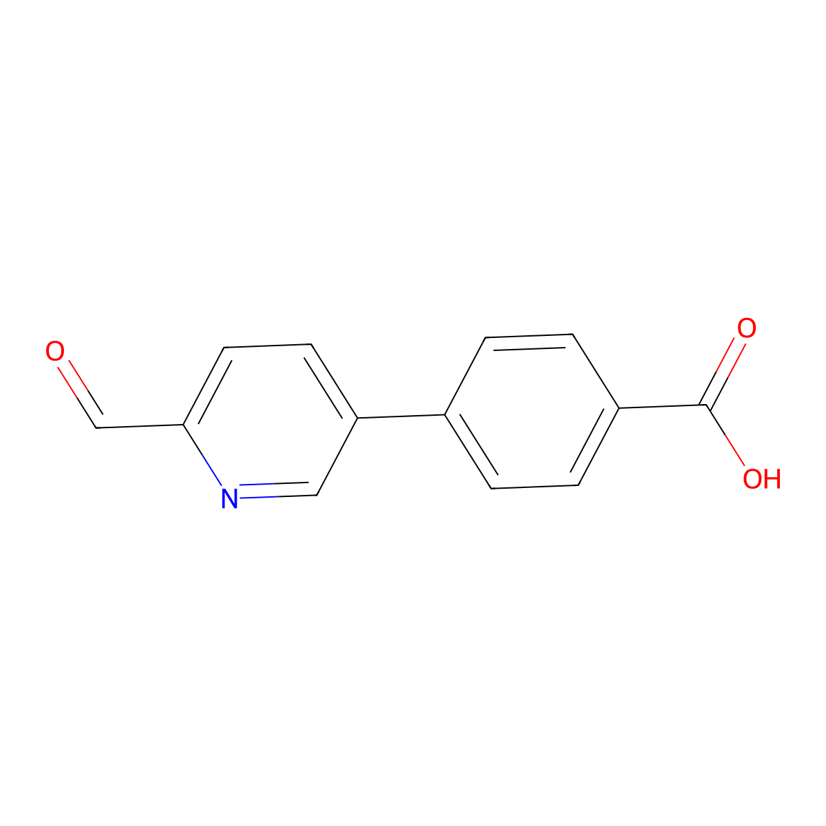 4-(6-Formylpyridin-3-yl)benzoic acid molecular structure, CAS 2138008-83-8