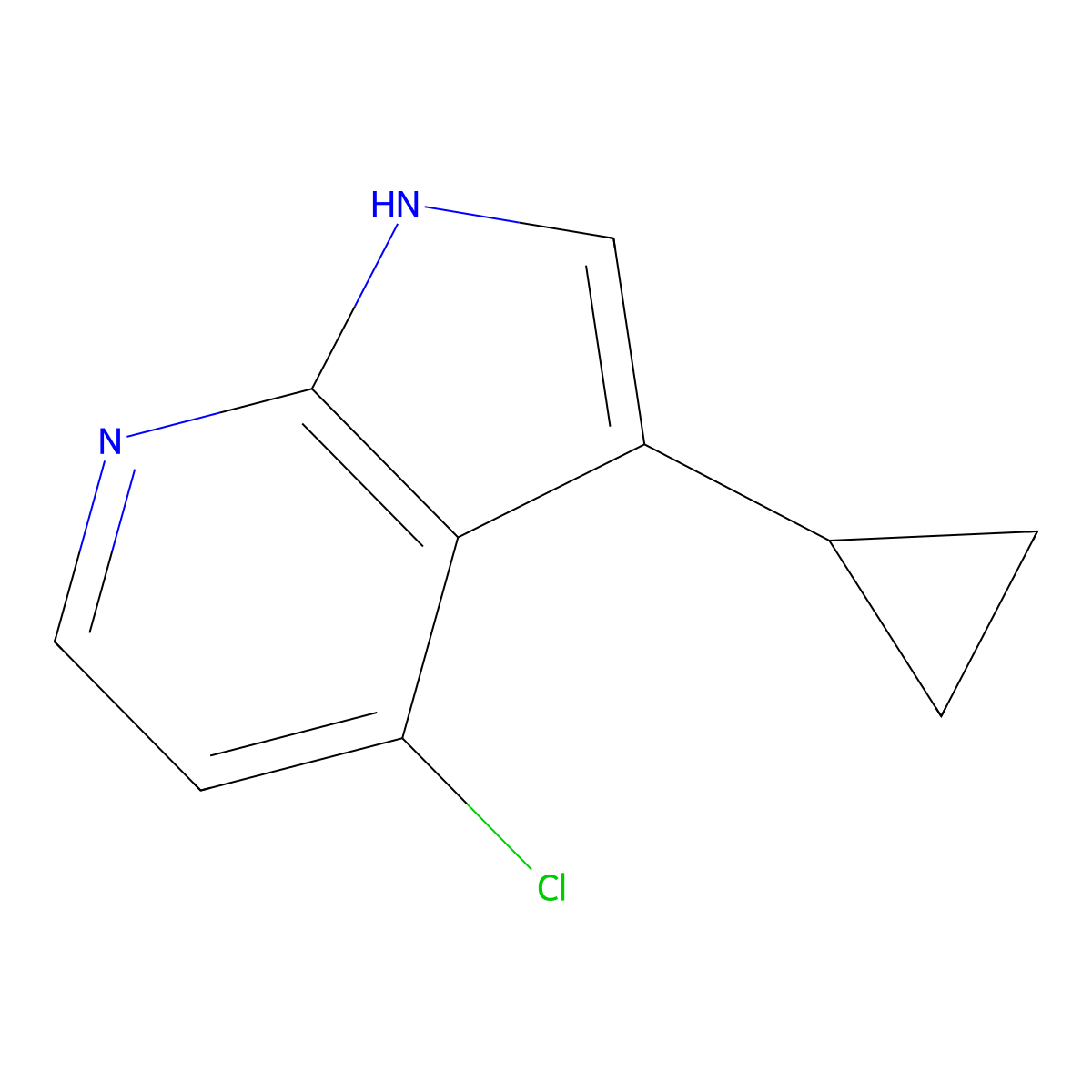 4-chloro-3-cyclopropyl-1H-pyrrolo[2,3-b]pyridine molecular structure, CAS 2138009-20-6