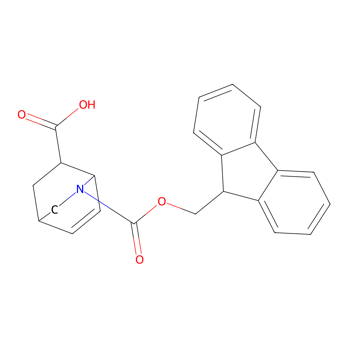 2-{[(9H-fluoren-9-yl)methoxy]carbonyl}-2-azabicyclo[2.2.2]oct-7-ene-6-carboxylic acid molecular structure, CAS 2138009-93-3