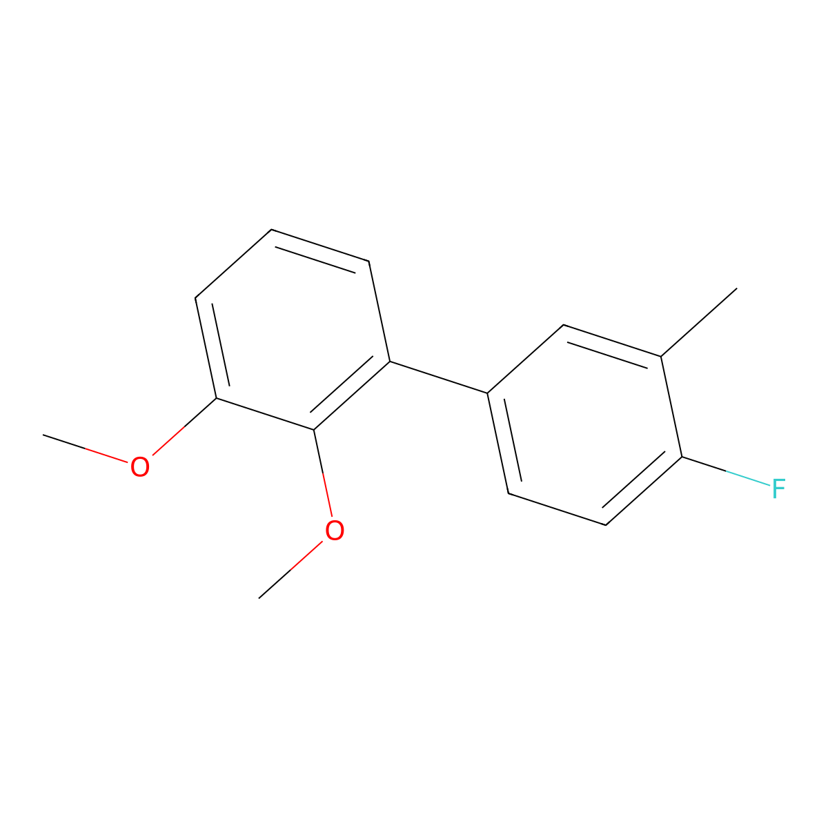 1-(4-Fluoro-3-methylphenyl)-2,3-dimethoxybenzene molecular structure, CAS 2138010-06-5