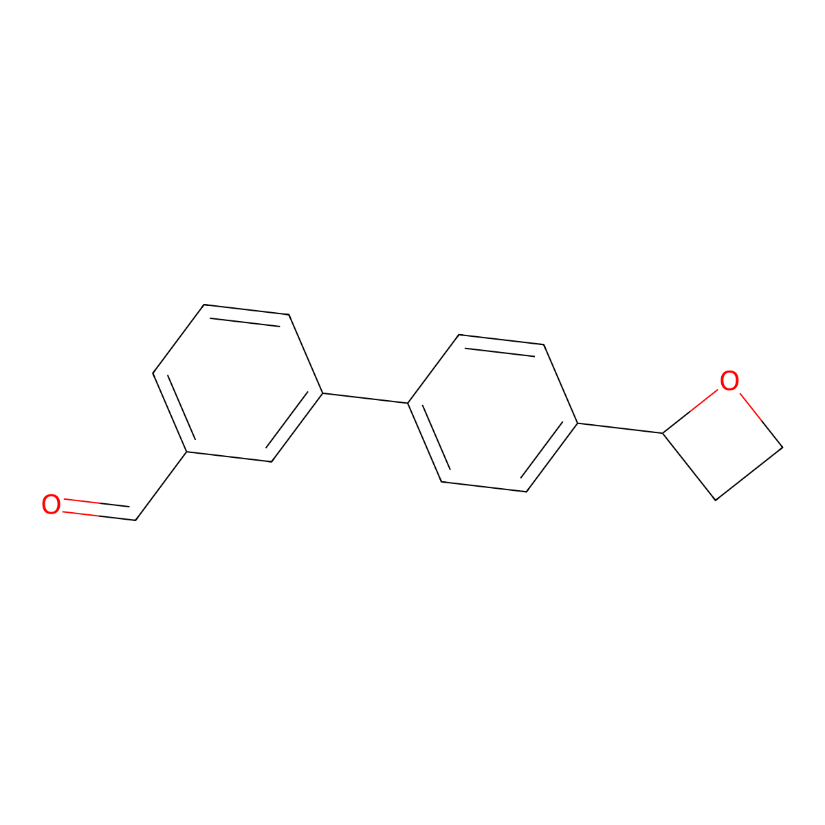 3-[4-(Oxetan-2-yl)phenyl]benzaldehyde molecular structure, CAS 2138011-27-3