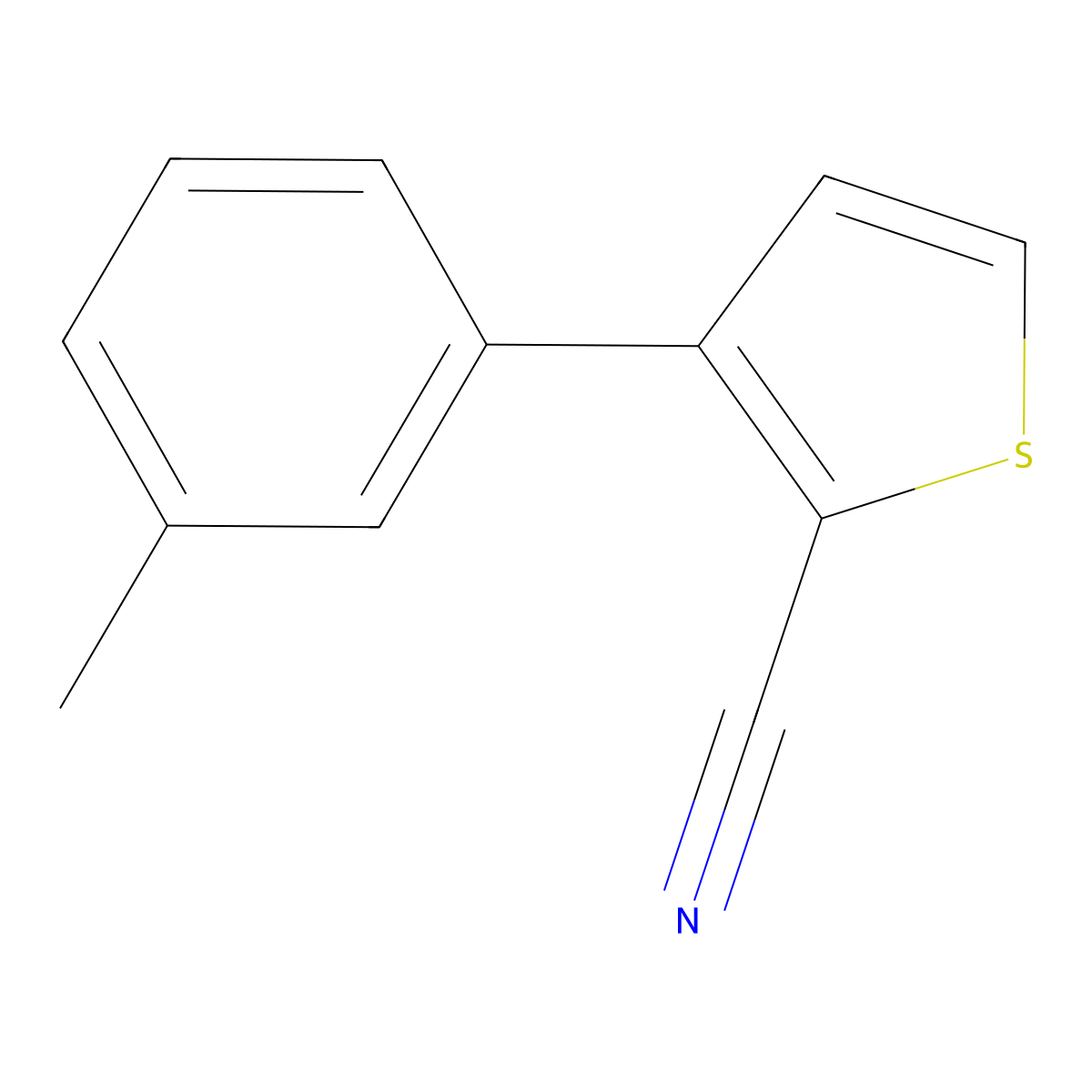 3-(3-Methylphenyl)thiophene-2-carbonitrile molecular structure, CAS 2138011-33-1