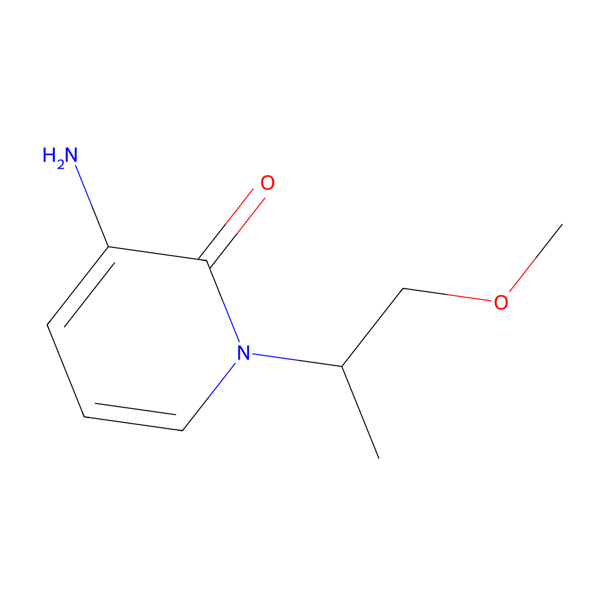 3-Amino-1-(1-methoxypropan-2-yl)-1,2-dihydropyridin-2-one molecular structure, CAS 2138011-35-3
